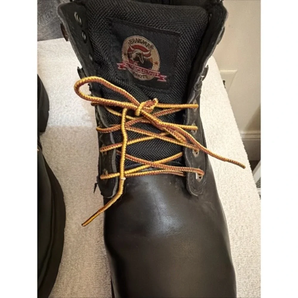 Brahma Steel Toe Men's Boots Black‎ Tie 10W 1713